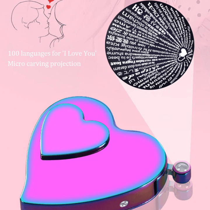 Accendino elettrico a gas colorato a forma di amore romantico con doppia accensione - image 4