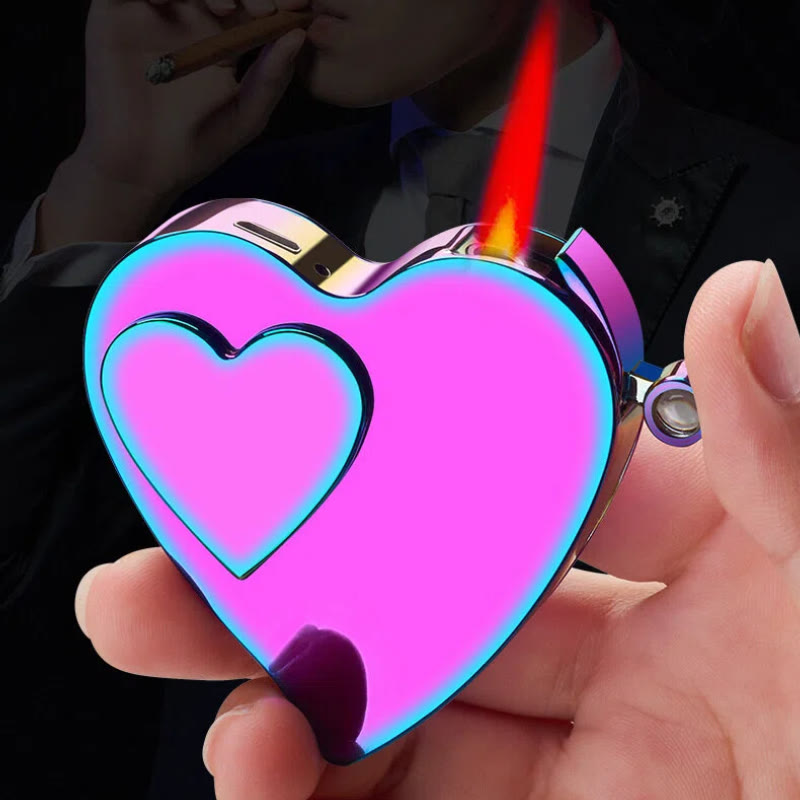 Accendino elettrico a gas colorato a forma di amore romantico con doppia accensione - image 2