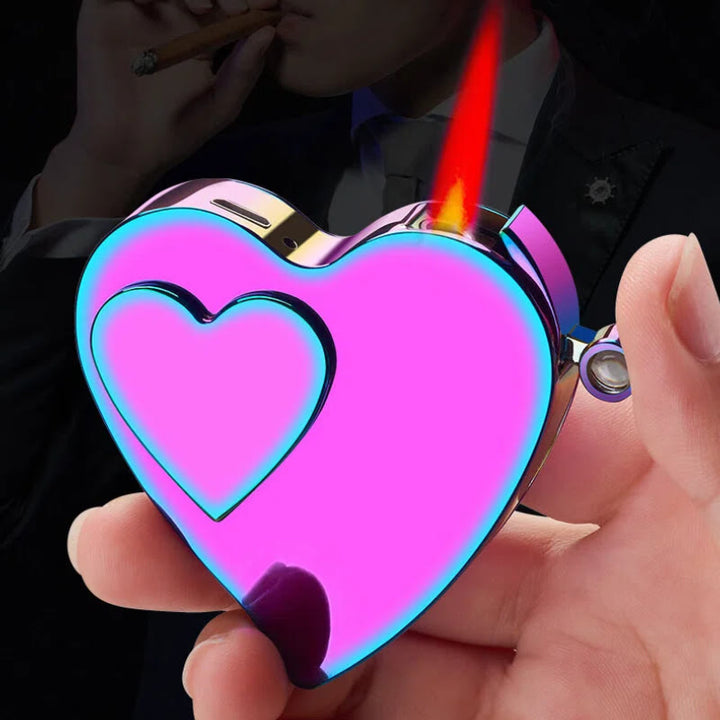 Accendino elettrico a gas colorato a forma di amore romantico con doppia accensione - image 2