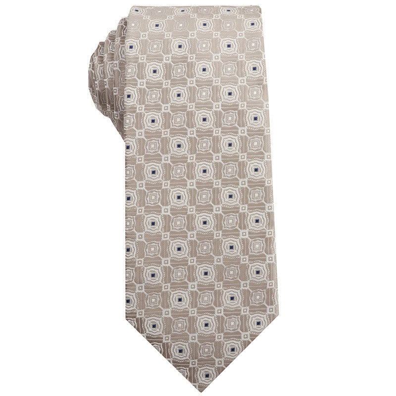 Cravatte versatili multi-fantasia beige da uomo - Stile n. 7 - image 7