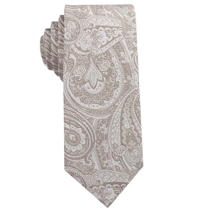 Cravatte versatili multi-fantasia beige da uomo - Stile n. 2 - image 2