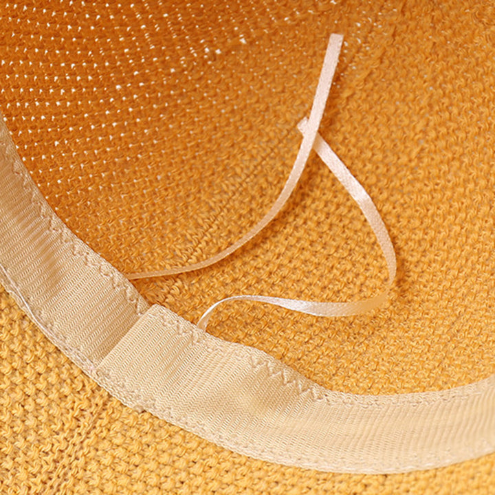 Cappello da pescatore decorato con cinturino in pelle lavorato a maglia da donna - image 7
