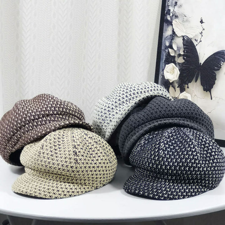 Cappello basco multicolore lavorato a maglia da donna - image 6