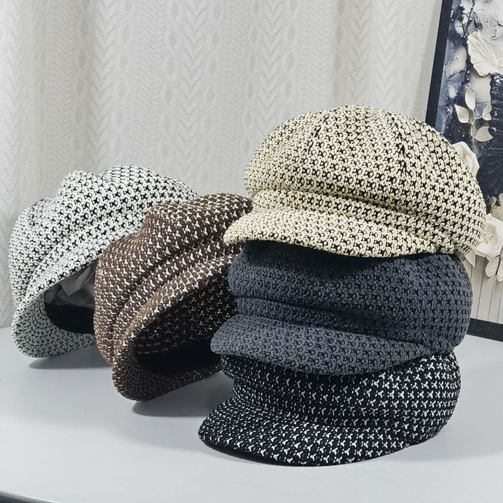 Cappello basco multicolore lavorato a maglia da donna - image 7