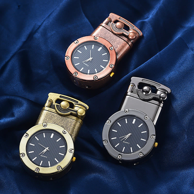 Accendino gonfiabile a butano con bilanciere retrò e orologio - image 6