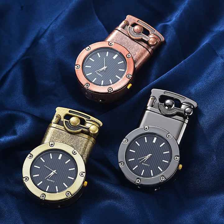 Accendino gonfiabile a butano con bilanciere retrò e orologio - image 6