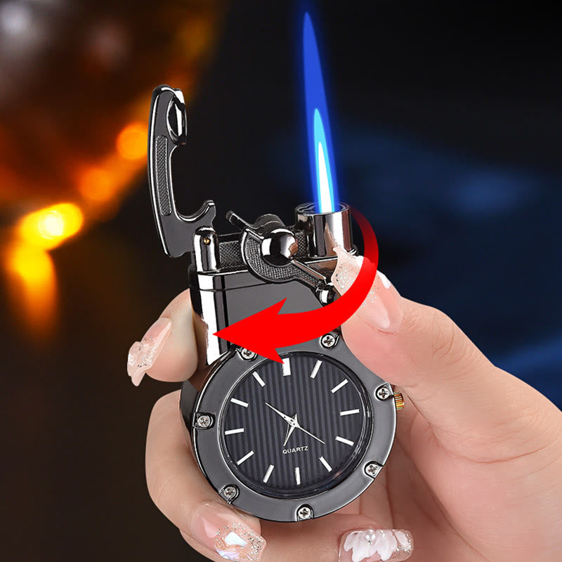 Accendino gonfiabile a butano con bilanciere retrò e orologio - image 3