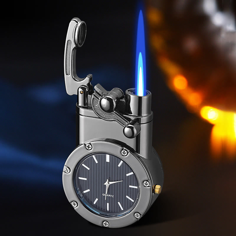 Accendino gonfiabile a butano con bilanciere retrò e orologio - image 2