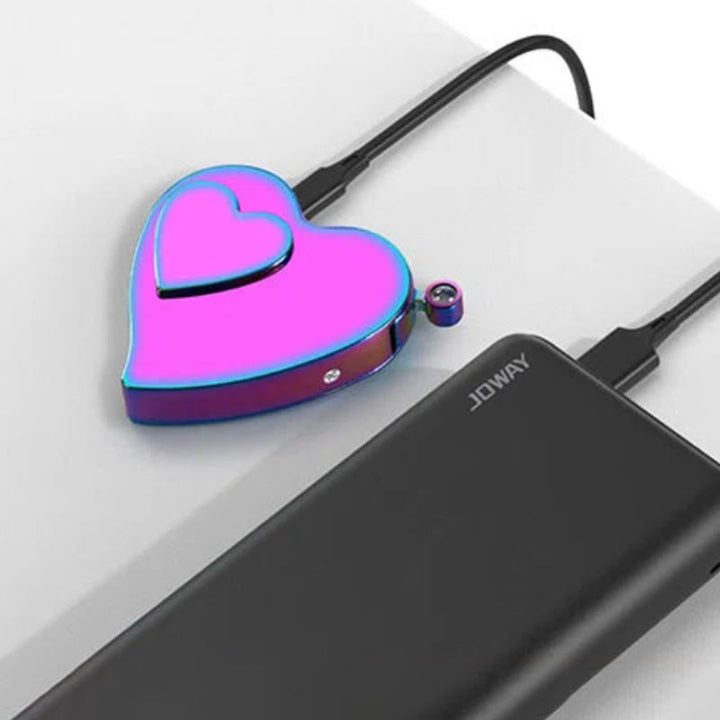 Accendino elettrico a gas colorato a forma di amore romantico con doppia accensione - image 5