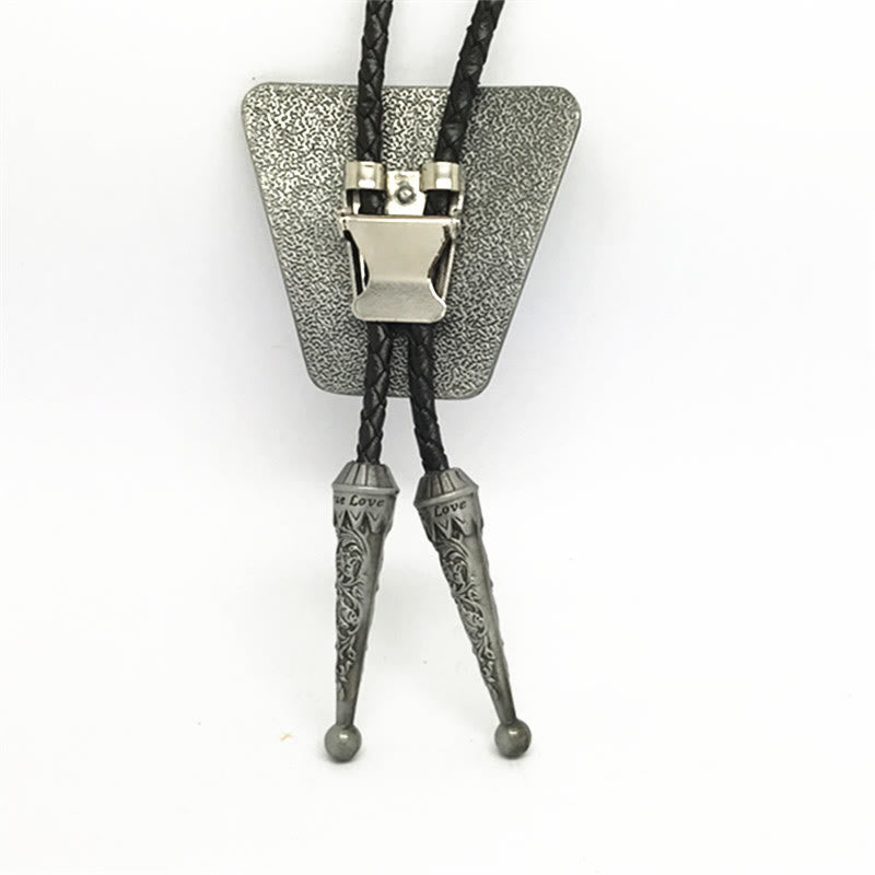 Cravatta Bolo con struttura in metallo e motivo geometrico triangolare del sud-ovest - image 3