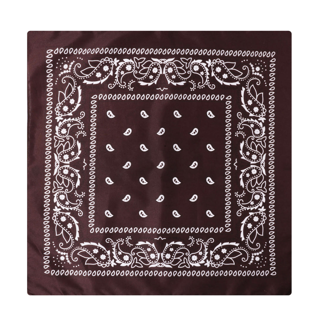 Fazzoletto da taschino con stampa Paisley Cashew e fibbia marrone a forma di barca a vela - Stile n. 16 - image 17