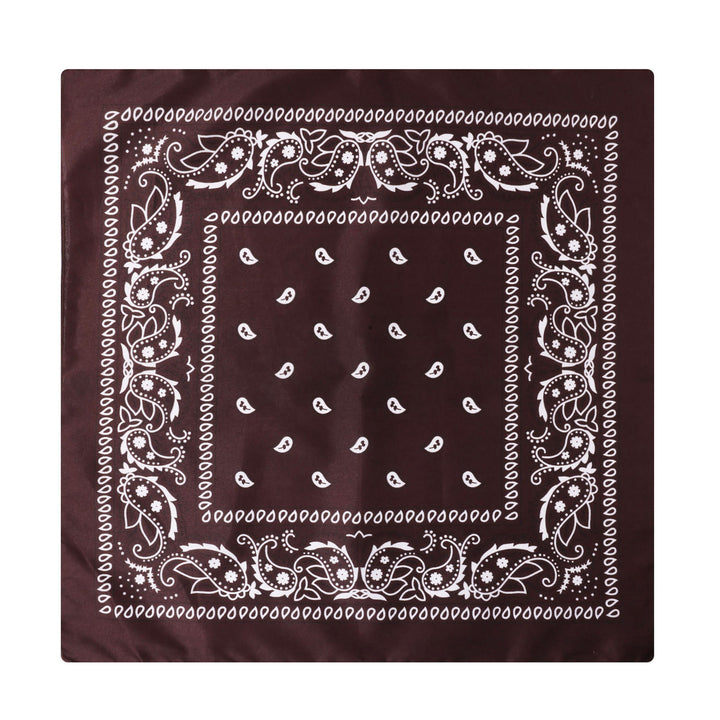 Fazzoletto da taschino con stampa Paisley Cashew e fibbia marrone a forma di barca a vela - Stile n. 16 - image 17