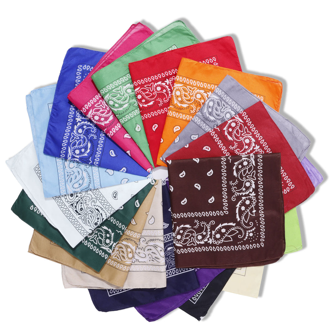 Fazzoletto da taschino con stampa Paisley Cashew e fibbia marrone a forma di barca a vela - image 3