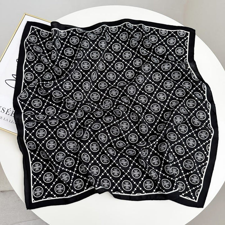 Fazzoletto da taschino con motivo anacardi a contrasto retrò e fibbia a fiore - Stile n. 31 - image 36