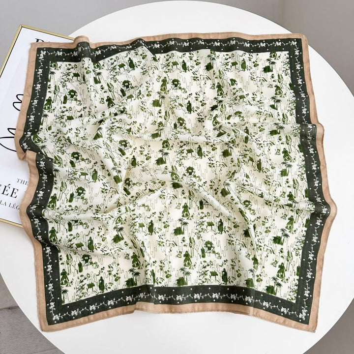 Fazzoletto da taschino con motivo anacardi a contrasto retrò e fibbia a fiore - Stile n. 20 - image 25