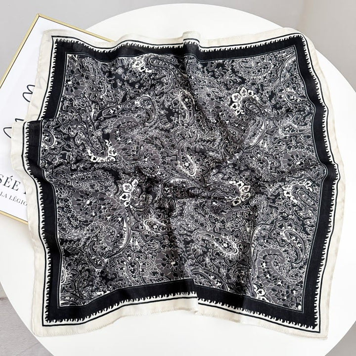 Fazzoletto da taschino con motivo anacardi a contrasto retrò e fibbia a fiore - Stile n. 12 - image 17