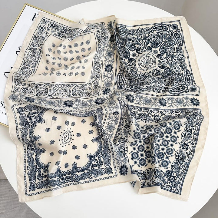 Fazzoletto da taschino con motivo anacardi a contrasto retrò e fibbia a fiore - Stile n. 15 - image 20