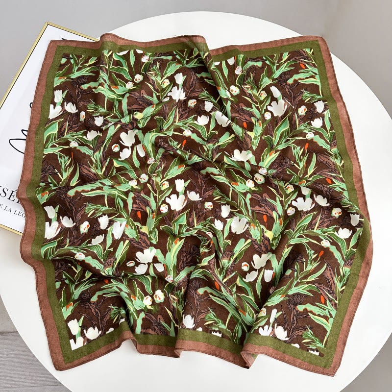 Fazzoletto da taschino con motivo anacardi a contrasto retrò e fibbia a fiore - Stile n. 28 - image 33