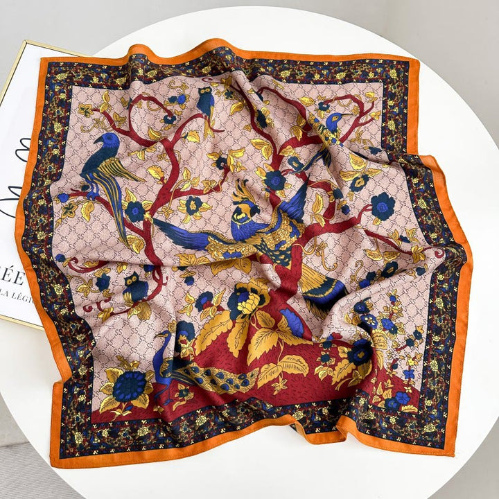 Fazzoletto da taschino con motivo anacardi a contrasto retrò e fibbia a fiore - Stile n. 21 - image 26