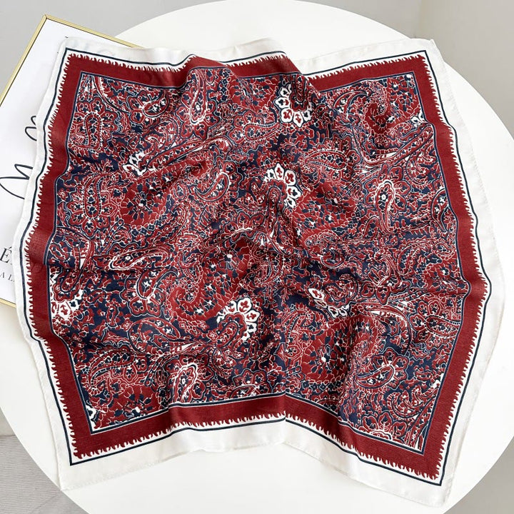 Fazzoletto da taschino con motivo anacardi a contrasto retrò e fibbia a fiore - Stile n. 11 - image 16