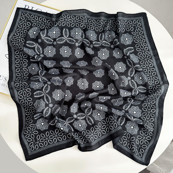 Fazzoletto da taschino con motivo anacardi a contrasto retrò e fibbia a fiore - Stile n. 6 - image 11