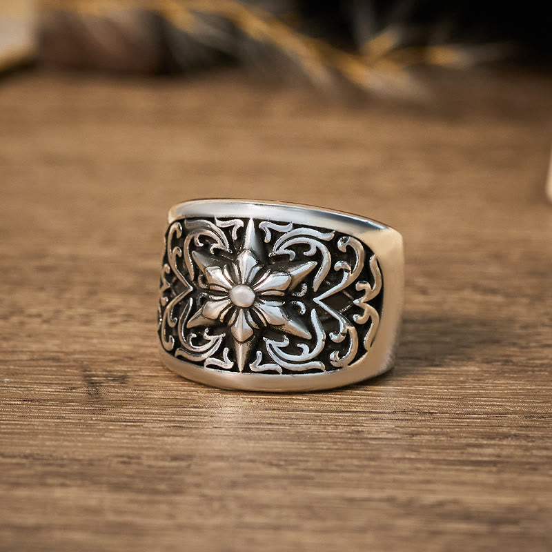 Fazzoletto da taschino vintage con stampa Paisley Cashew e fibbia a stella argentata - image 1