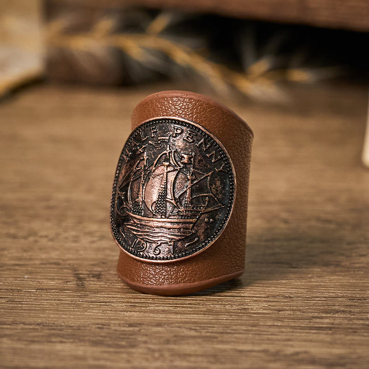 Fazzoletto da taschino con stampa Paisley Cashew e fibbia marrone a forma di barca a vela - image 1