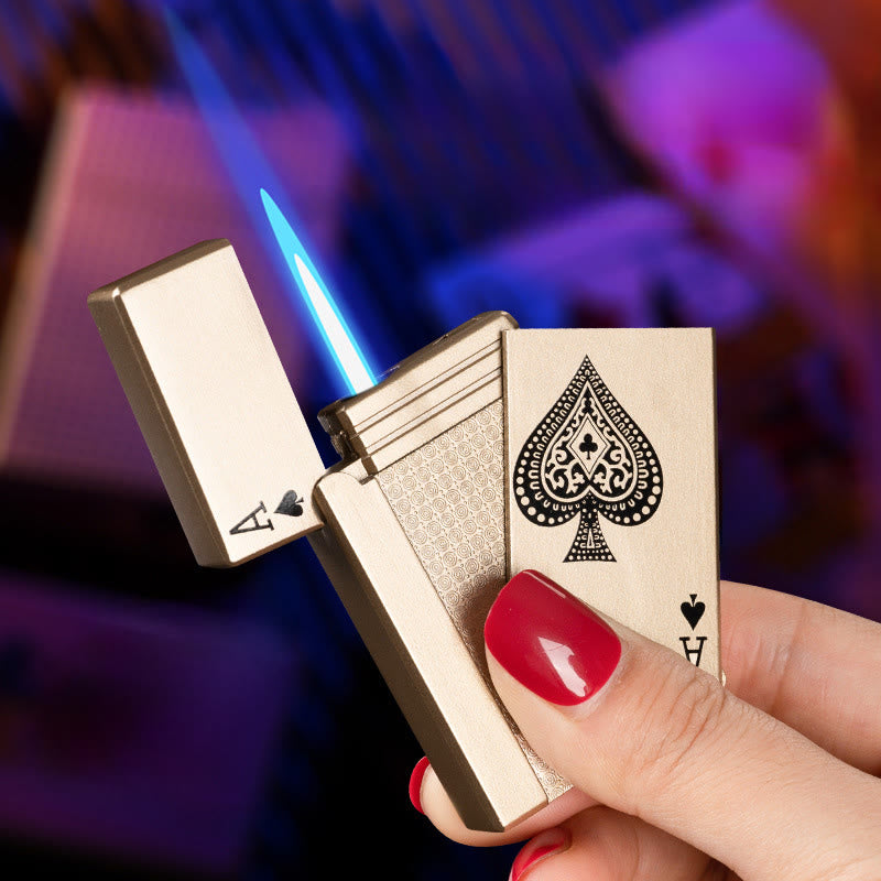 Creative Metal Spade A Accendino a butano da poker - image 0