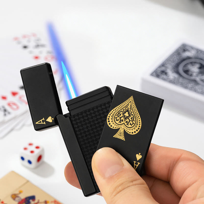 Creative Metal Spade A Accendino a butano da poker - image 3