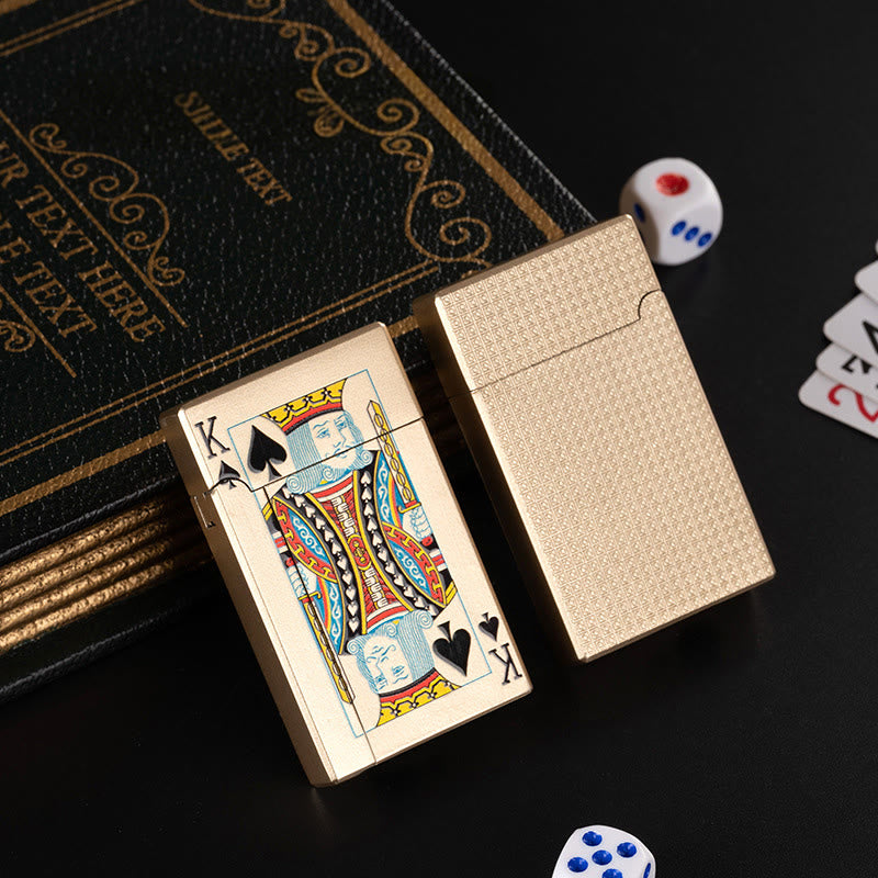 Creative Metal Spade A Accendino a butano da poker - Re di picche - image 5