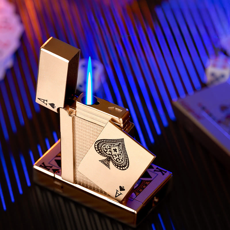 Creative Metal Spade A Accendino a butano da poker - image 2