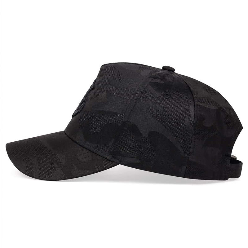 Cappellino da baseball con pannello in rete mimetica ricamato con ancora - image 2