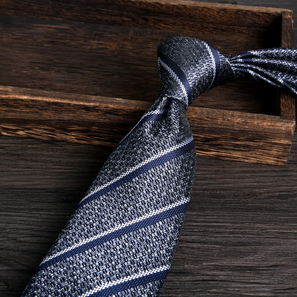 Cravatta formale da uomo con motivo floreale jacquard testurizzato - Stile n. 3 - image 3