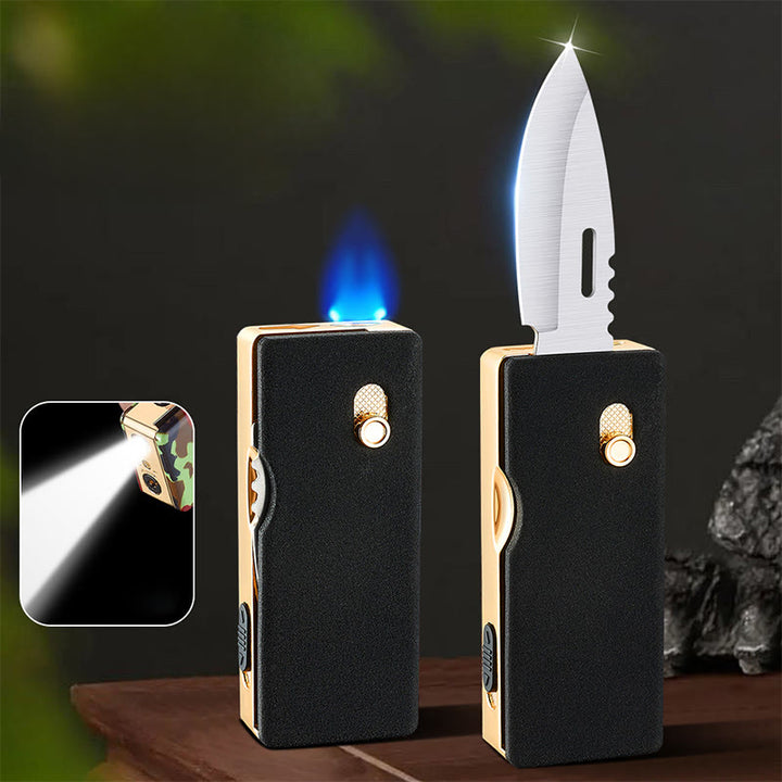 Accendino pieghevole 2 in 1 con lume a forma di cavallo dorato - Nero - image 10