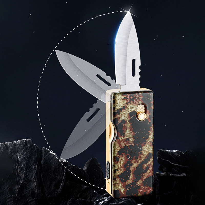 Accendino pieghevole con illuminazione a forma di cavallo dorato 2 in 1 - image 6