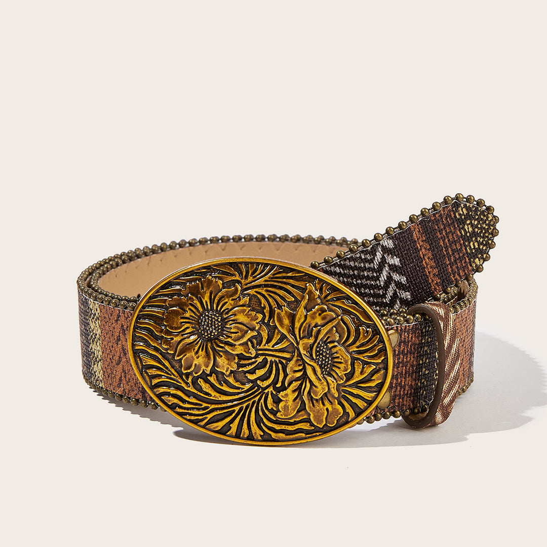 Cintura intrecciata con fibbia ovale a forma di rosa romantica occidentale - Stile n. 3 - 40 - image 4