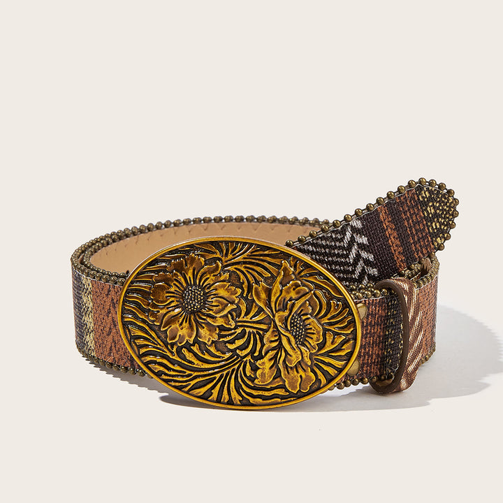 Cintura intrecciata con fibbia ovale a forma di rosa romantica occidentale - Stile n. 3 - 40 - image 4