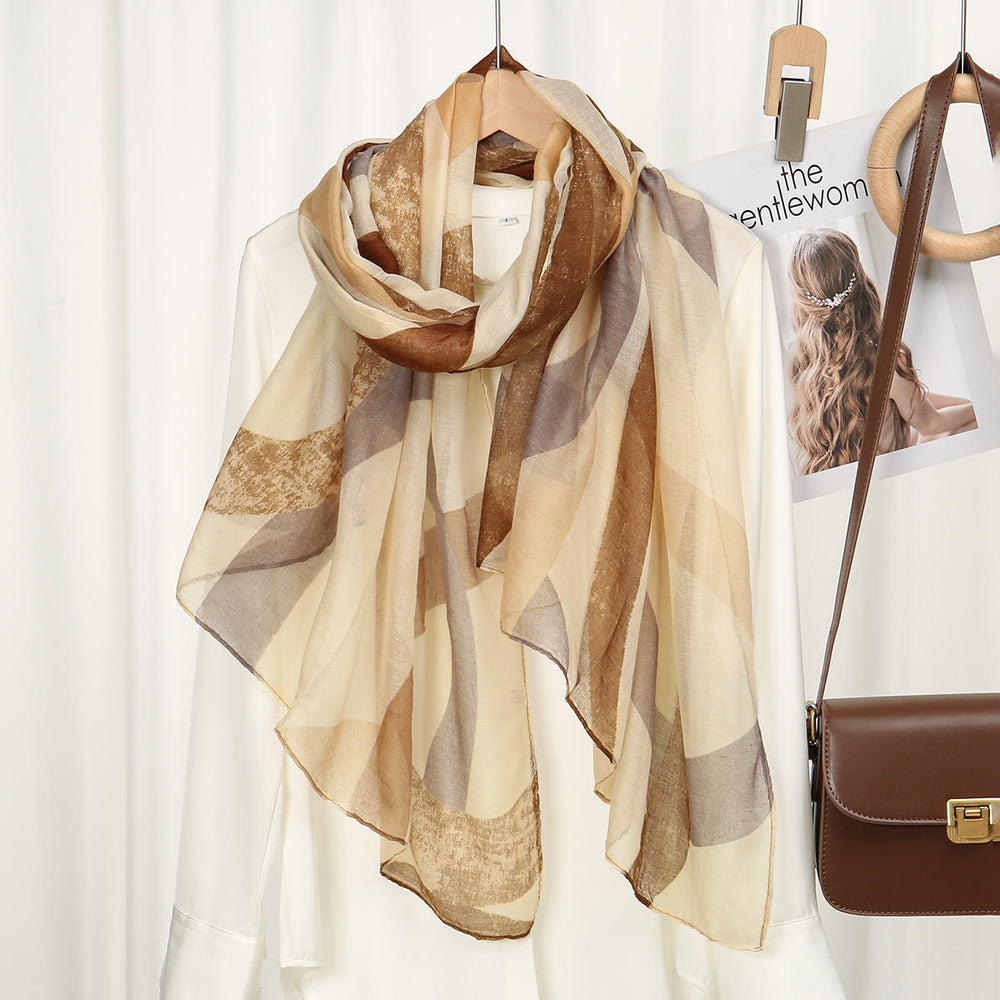 Sciarpa sottile estiva multicolore da donna con protezione solare - image 1