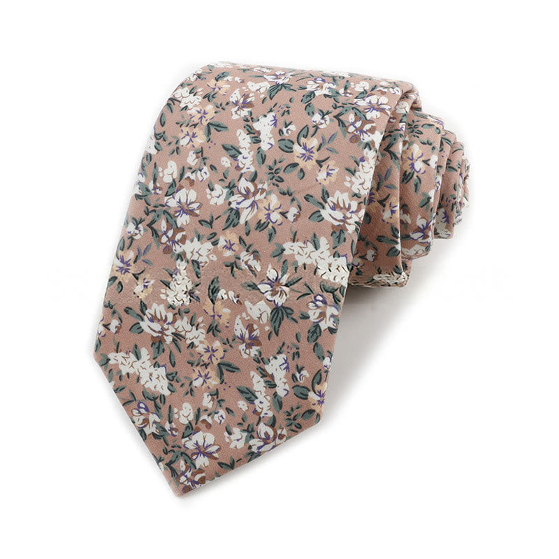 Cravatta da uomo in cotone con stampa floreale elegante vintage - Stile n. 7 - image 7