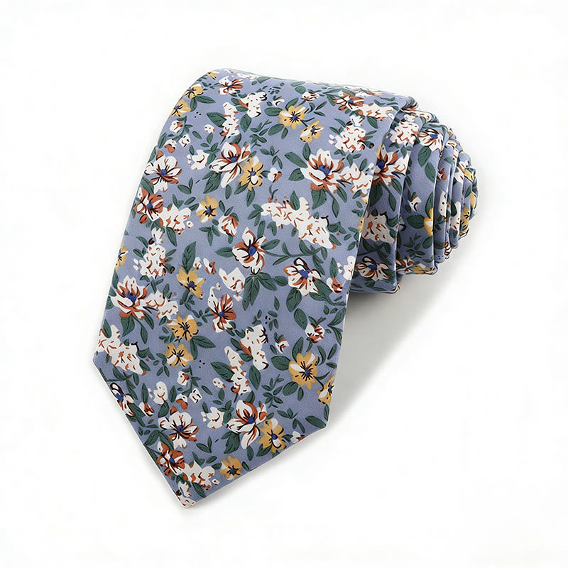 Cravatta da uomo in cotone con stampa floreale elegante vintage - Stile n. 4 - image 4