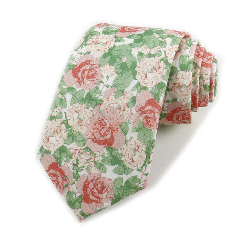 Cravatta da uomo in cotone con stampa floreale elegante vintage - Stile n. 10 - image 10