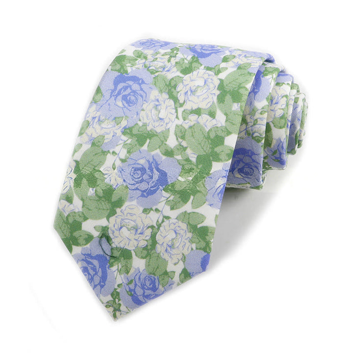 Cravatta da uomo in cotone con stampa floreale elegante vintage - Stile n. 5 - image 5