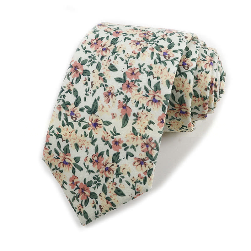 Cravatta da uomo in cotone con stampa floreale elegante vintage - Stile n. 16 - image 16