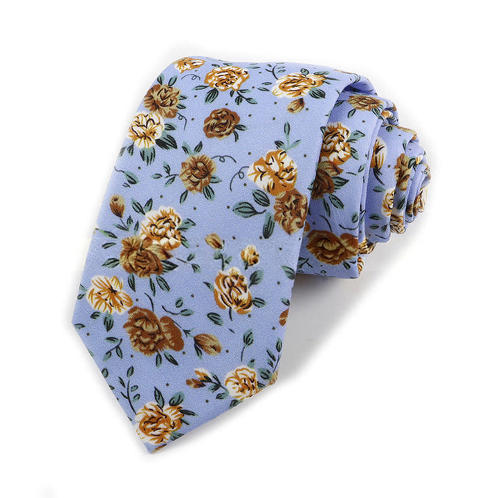Cravatta da uomo in cotone con stampa floreale elegante vintage - Stile n. 8 - image 8