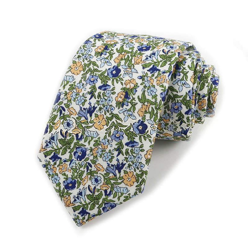 Cravatta da uomo in cotone con stampa floreale elegante vintage - Stile n. 3 - image 3