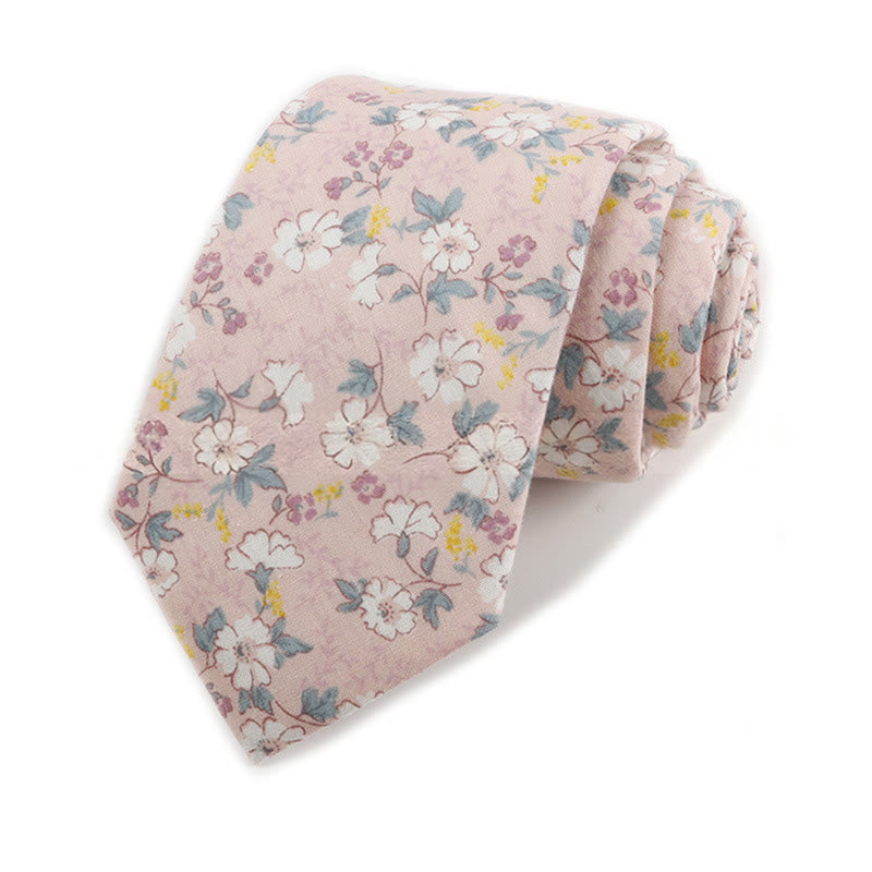 Cravatta da uomo in cotone con stampa floreale elegante vintage - Stile n. 18 - image 18