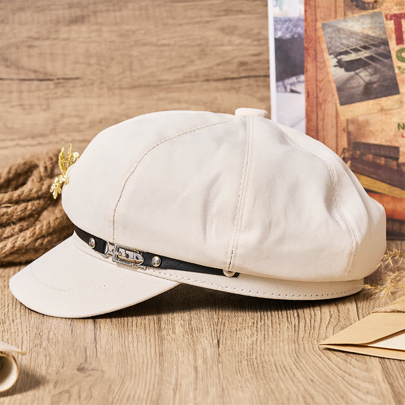 Cappello basco da donna con fibbia in metallo retrò dorato Pegaso - image 4