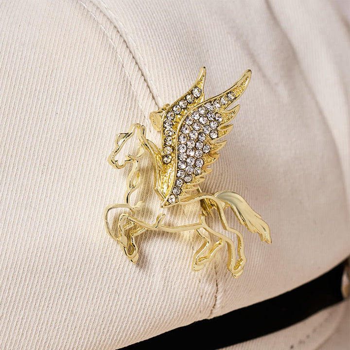 Cappello basco da donna con fibbia in metallo retrò dorato Pegaso - image 2