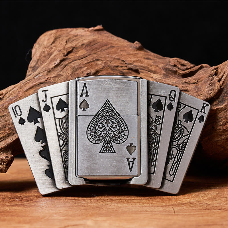 Cintura in pelle fai da te da uomo con accendino nascosto - Poker - Senza cintura - Cintura non inclusa - image 0