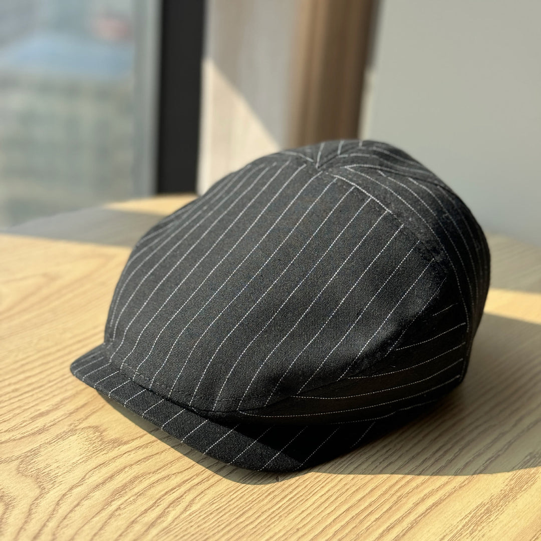 Cappello basco traspirante leggero a righe vintage - Nero - Regolabile (21 1/4"-23 5/8") - image 4